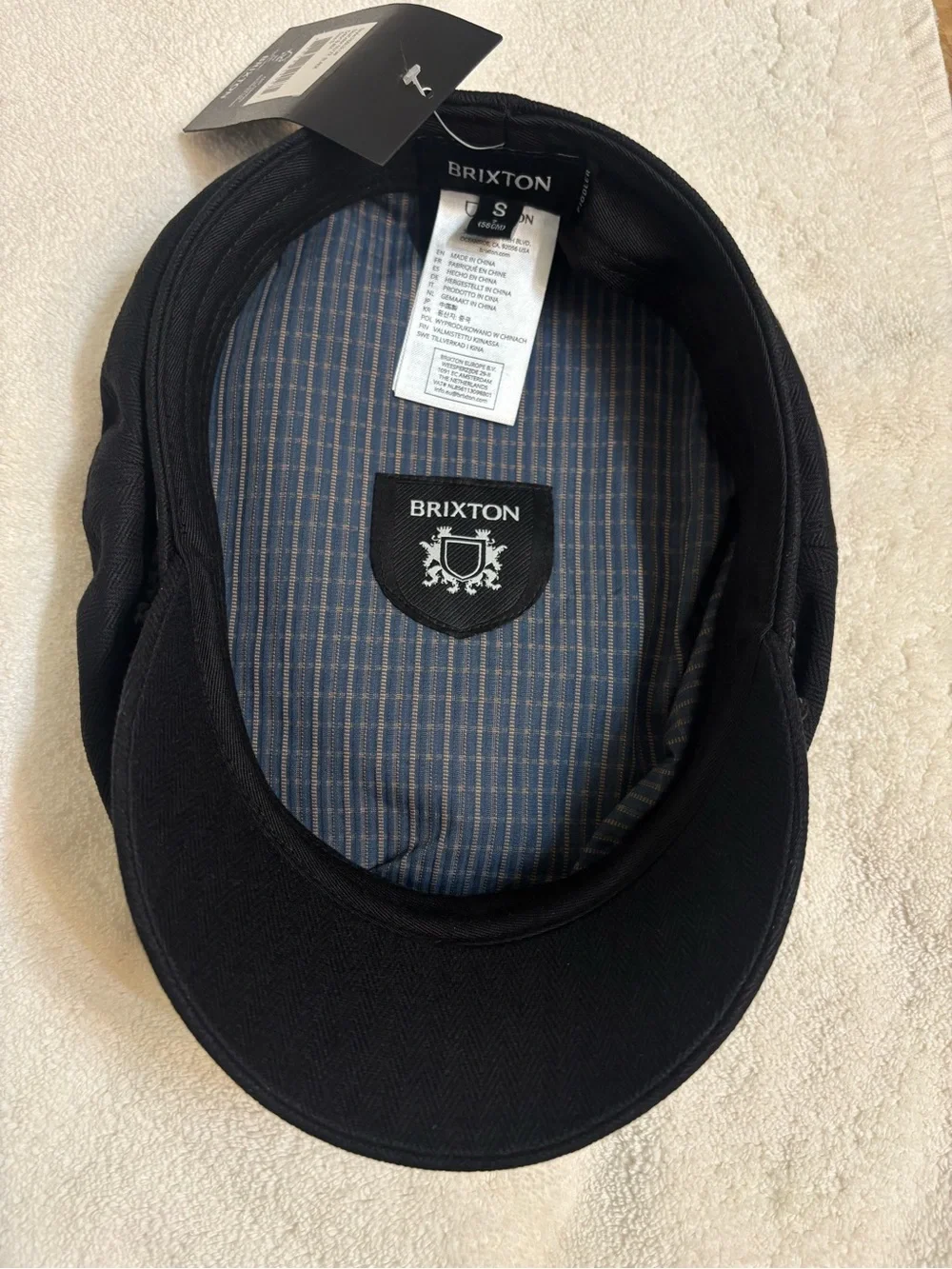 Brixton Fiddler Fisherman Cap, Black, NWT, Size S